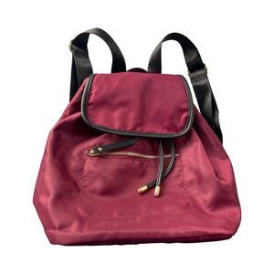 Compact Rucksack Backpack in Magenta Trimmed in Black